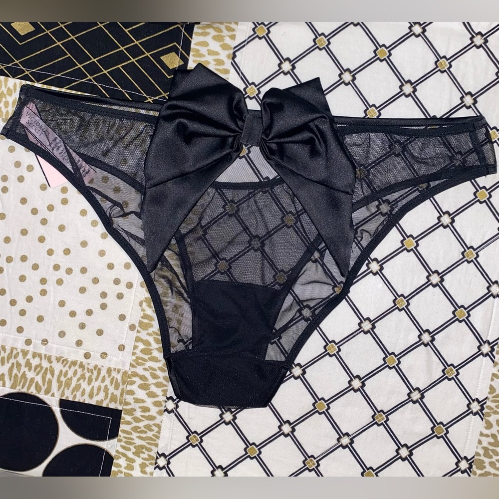 SALE! VICTORIA SECRET SHEER MESH & RIBBON CHEEKINI PANTY